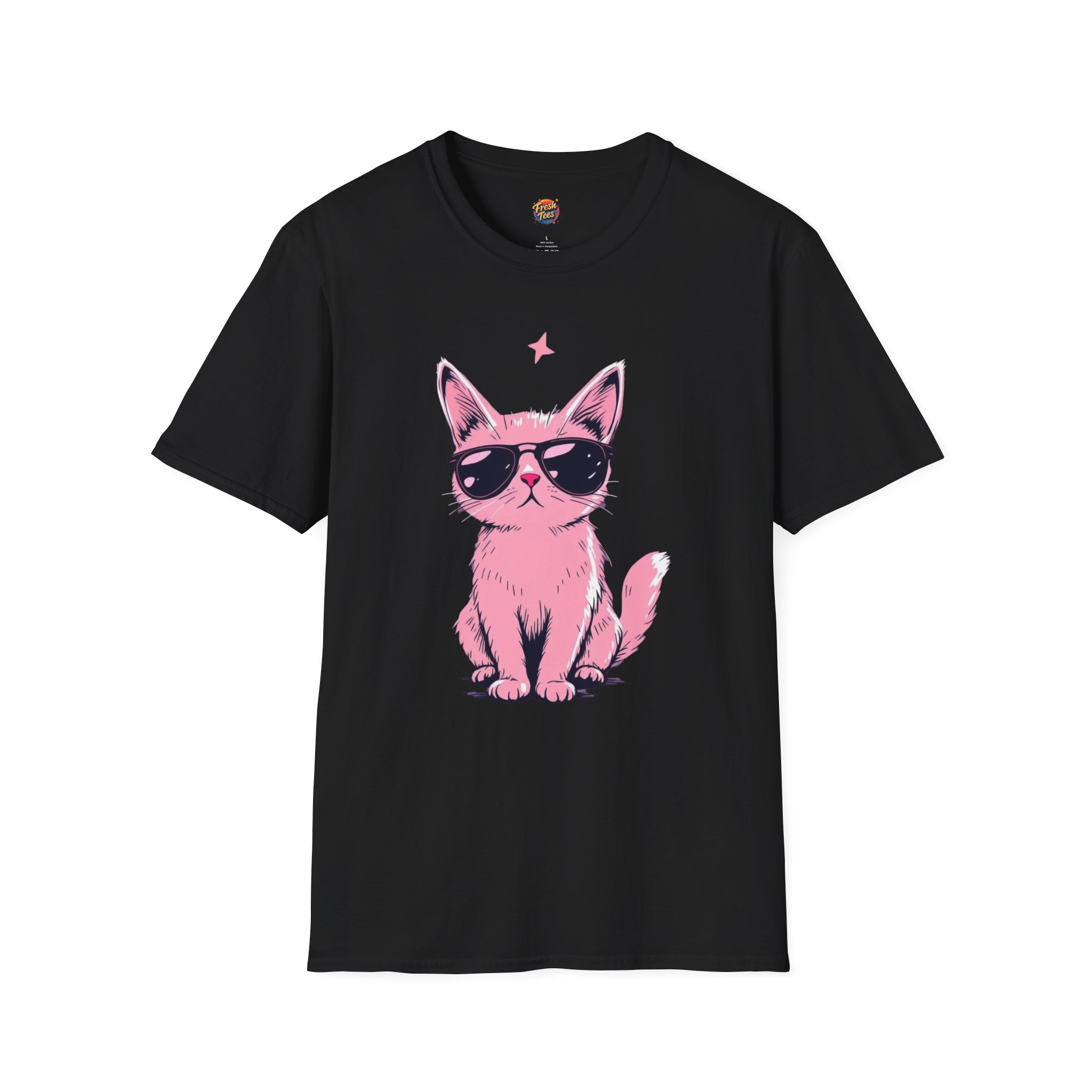 Cool Cat Unisex Softstyle T-Shirt - Image 5