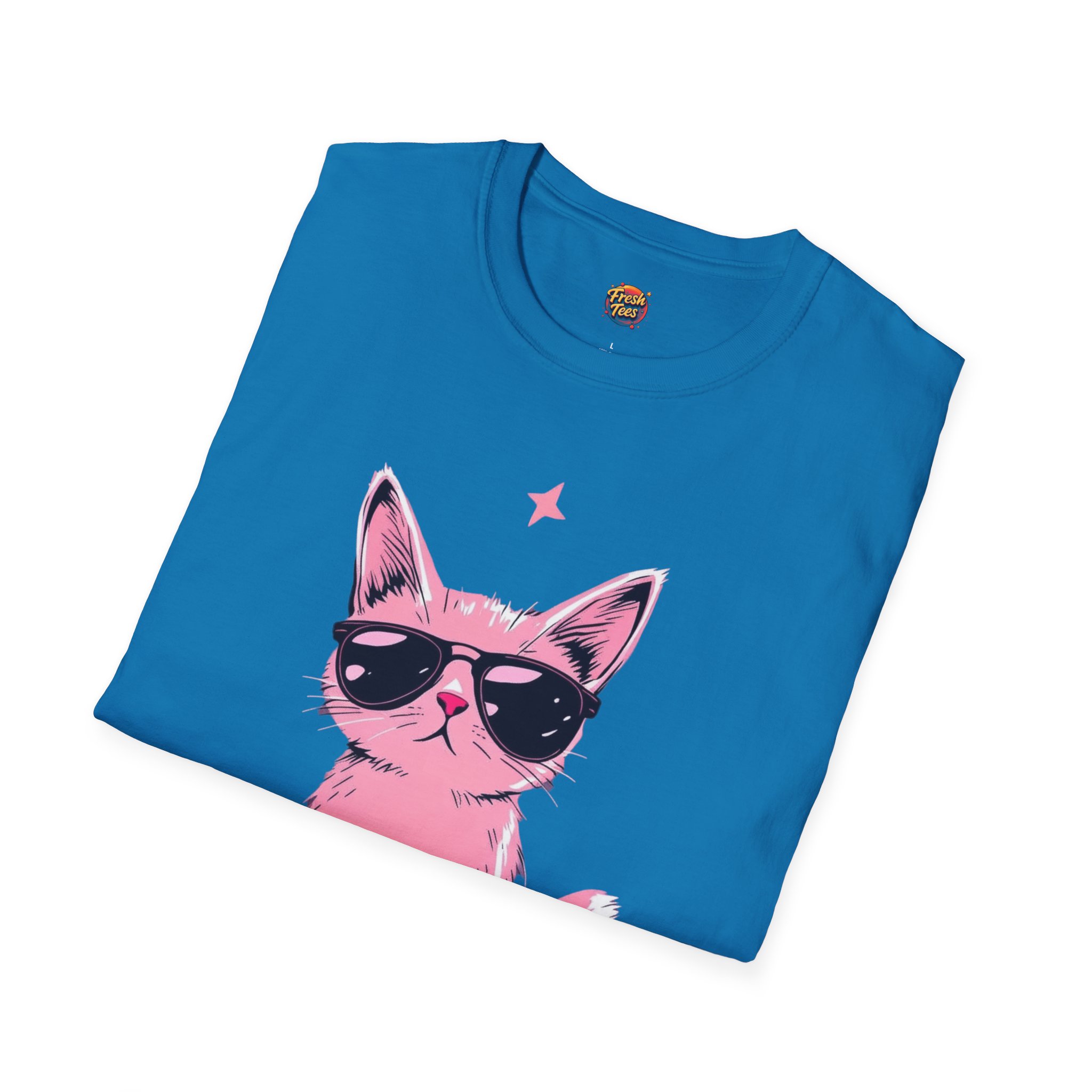 Cool Cat Unisex Softstyle T-Shirt - Image 20