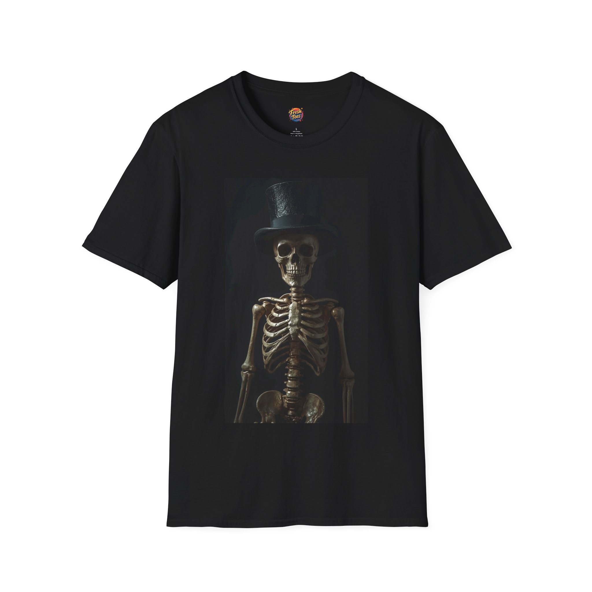 Vintage Skeleton Tee, Unisex Cotton T-Shirt - Image 5