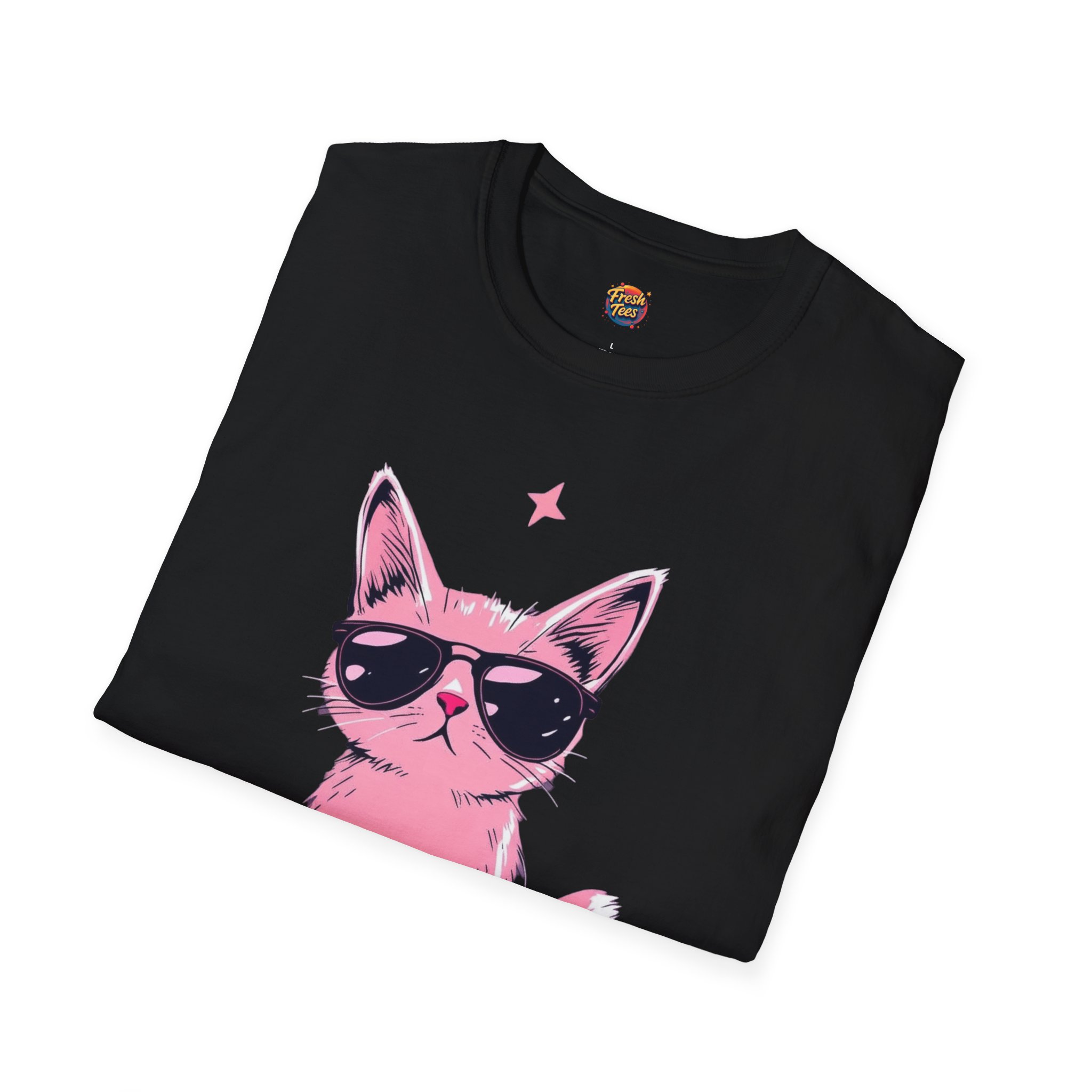 Cool Cat Unisex Softstyle T-Shirt - Image 8