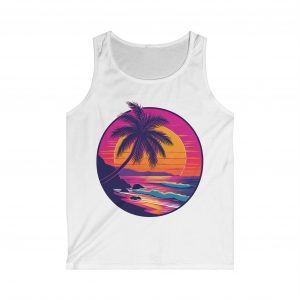 Retro Sunset Palm Tree Tank Top