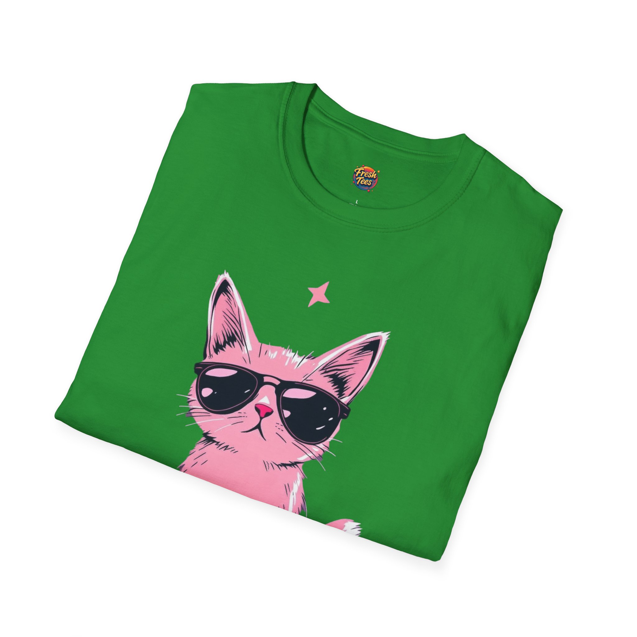 Cool Cat Unisex Softstyle T-Shirt - Image 16