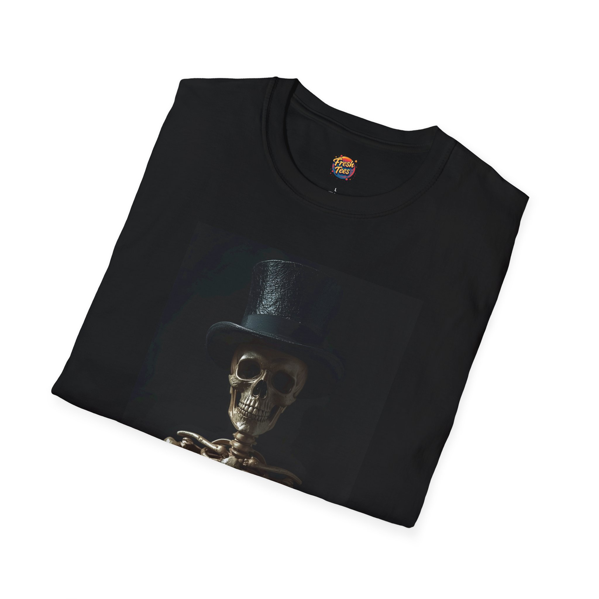 Vintage Skeleton Tee, Unisex Cotton T-Shirt - Image 8