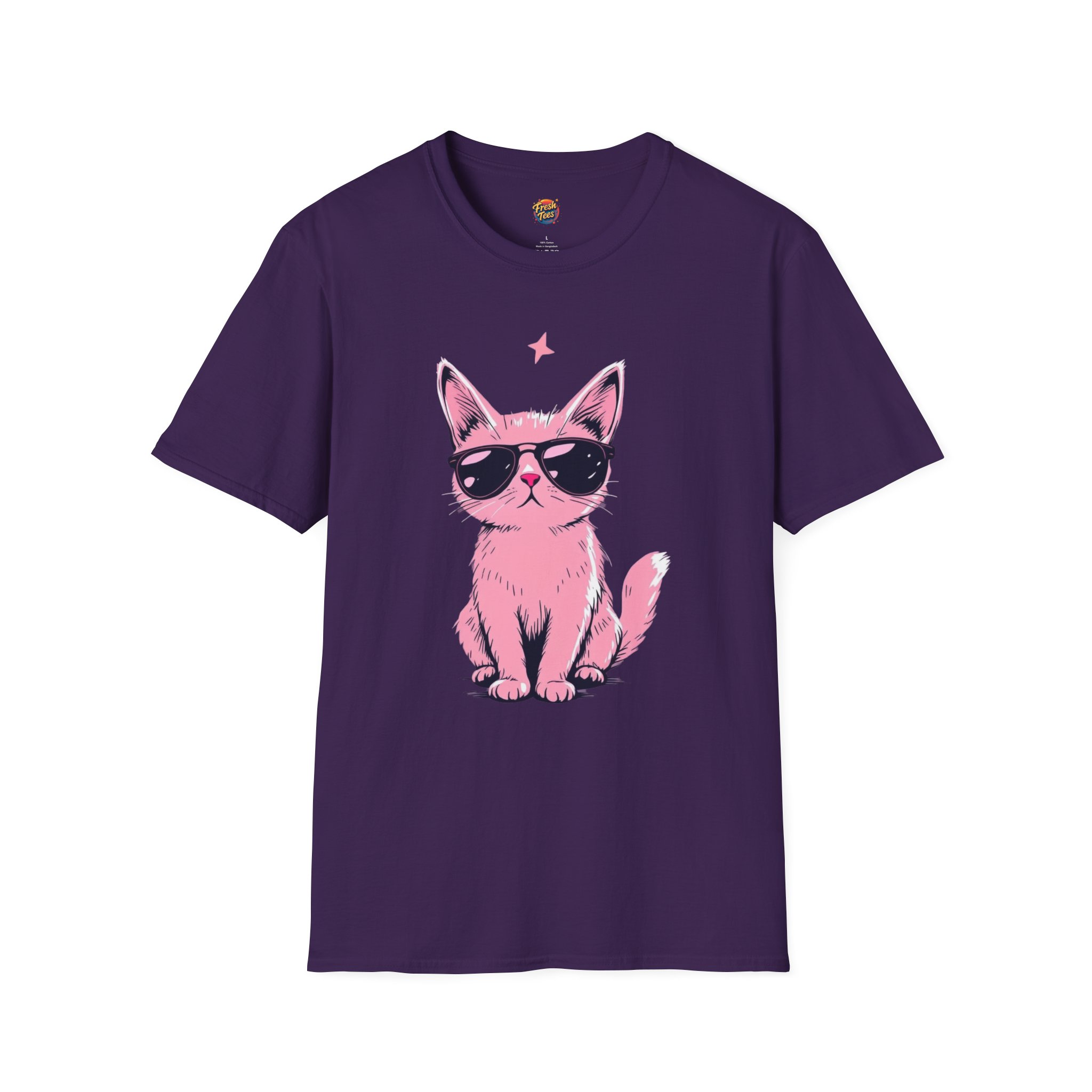 Cool Cat Unisex Softstyle T-Shirt - Image 21