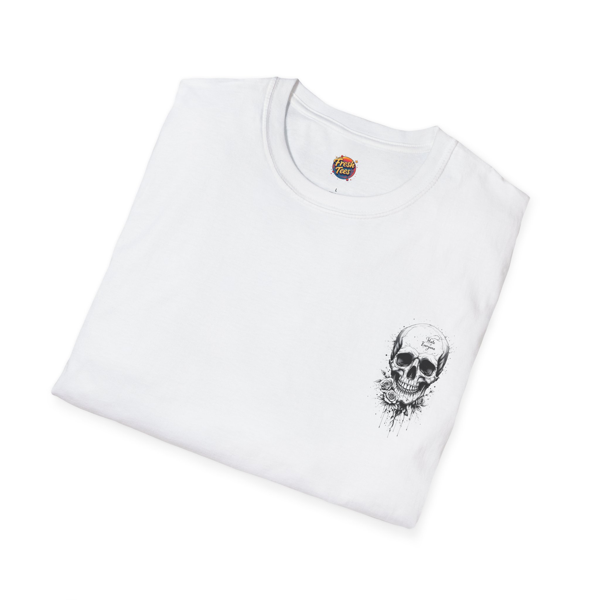Hate Everyone Skull T-Shirt - Image 4