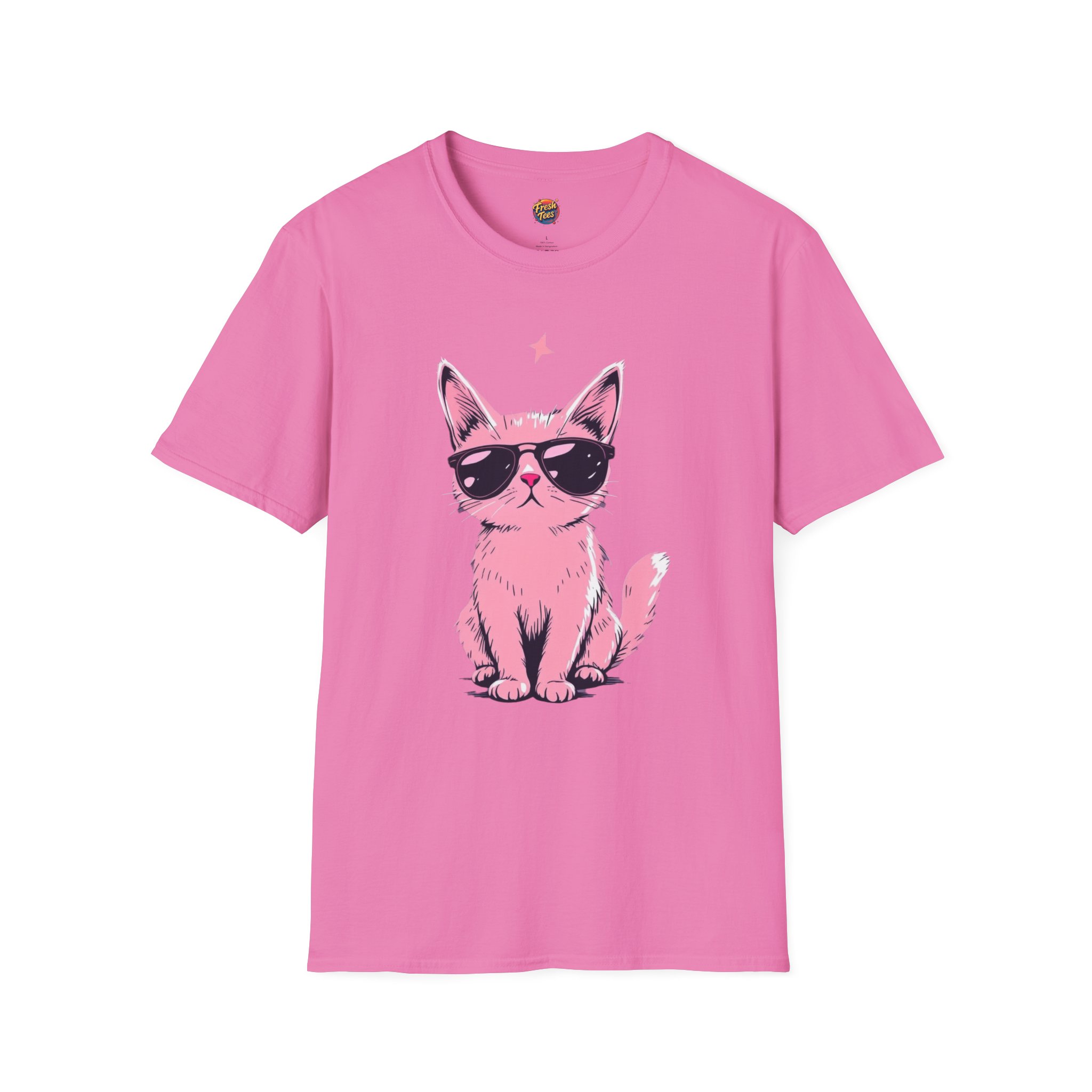Cool Cat Unisex Softstyle T-Shirt - Image 25
