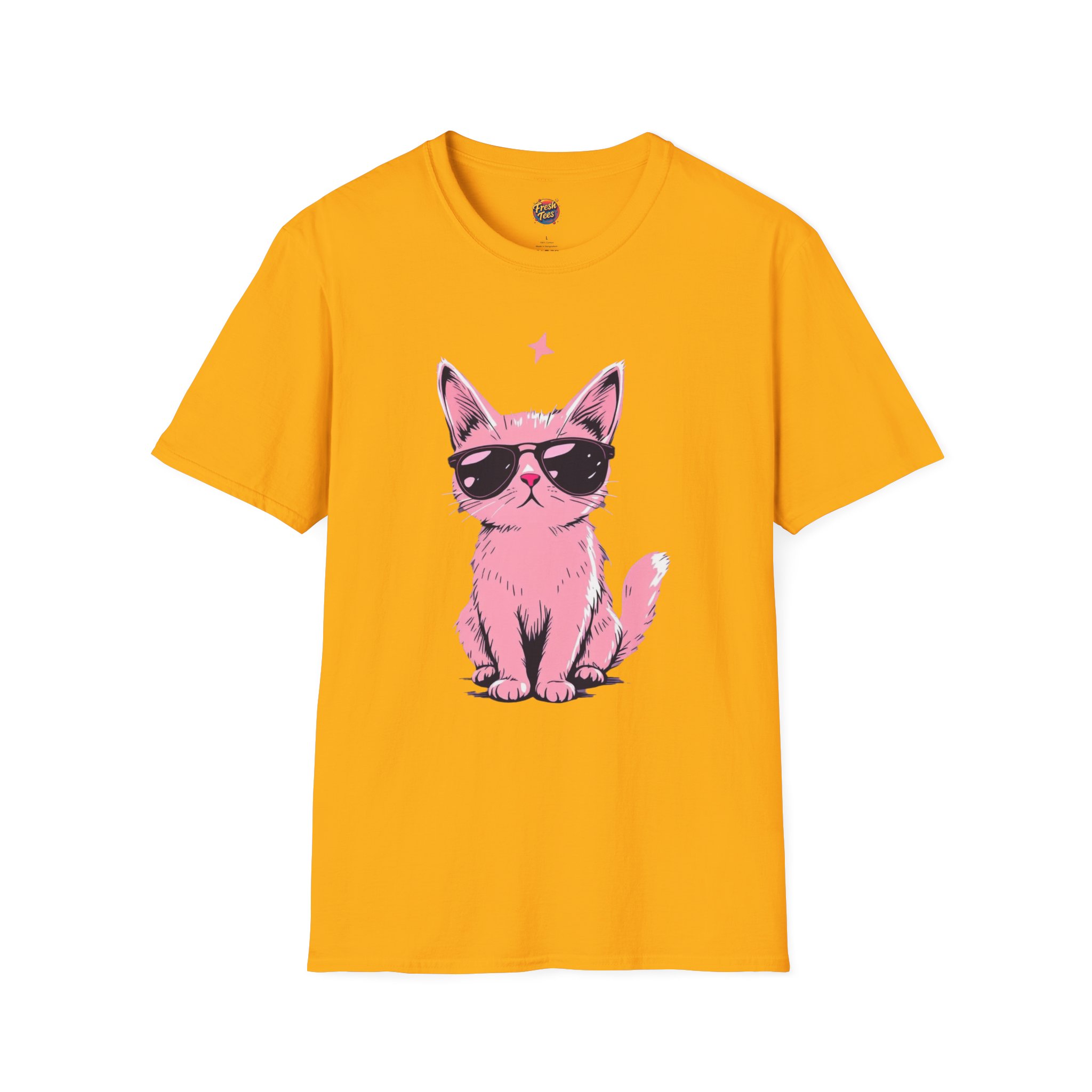 Cool Cat Unisex Softstyle T-Shirt - Image 9