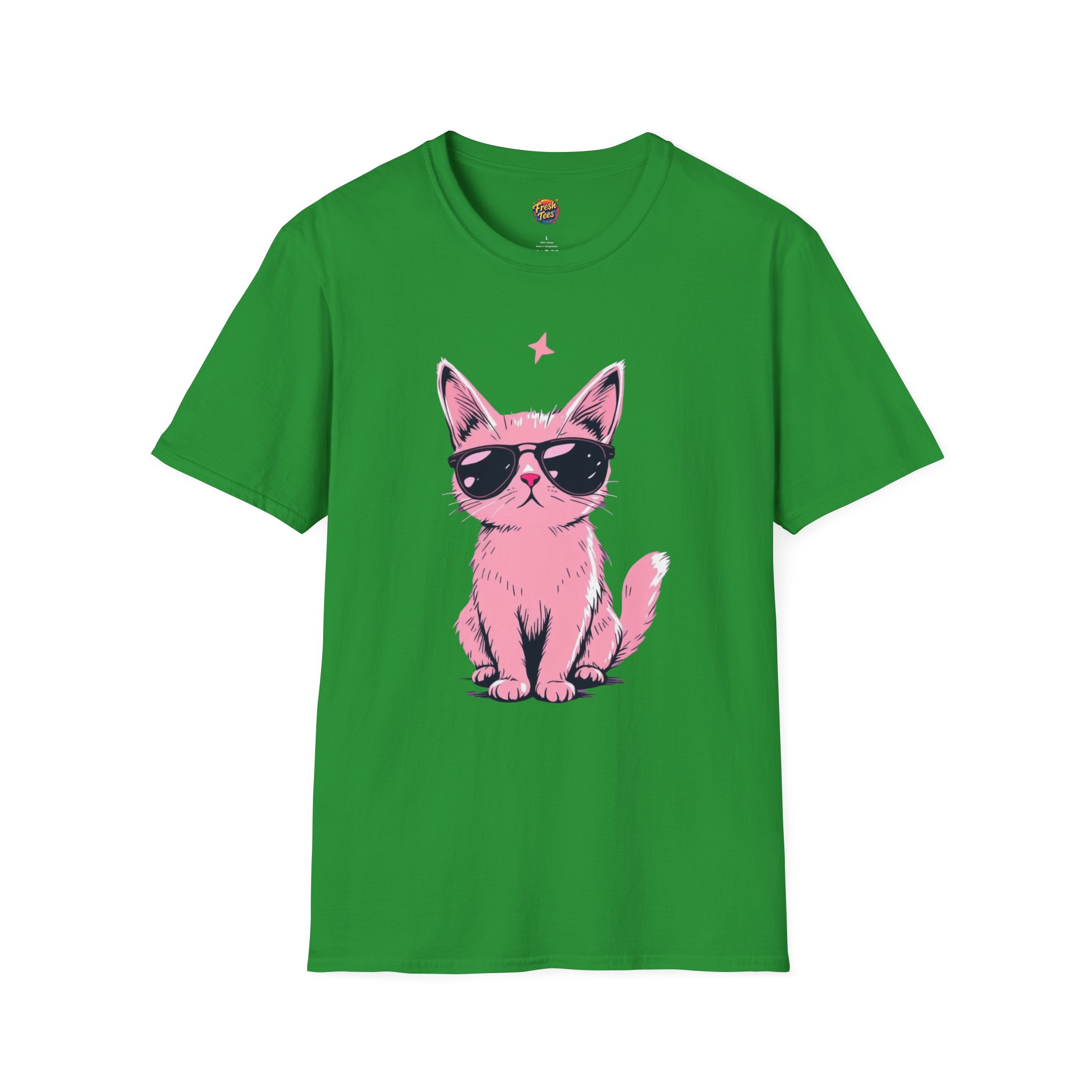 Cool Cat Unisex Softstyle T-Shirt - Image 13