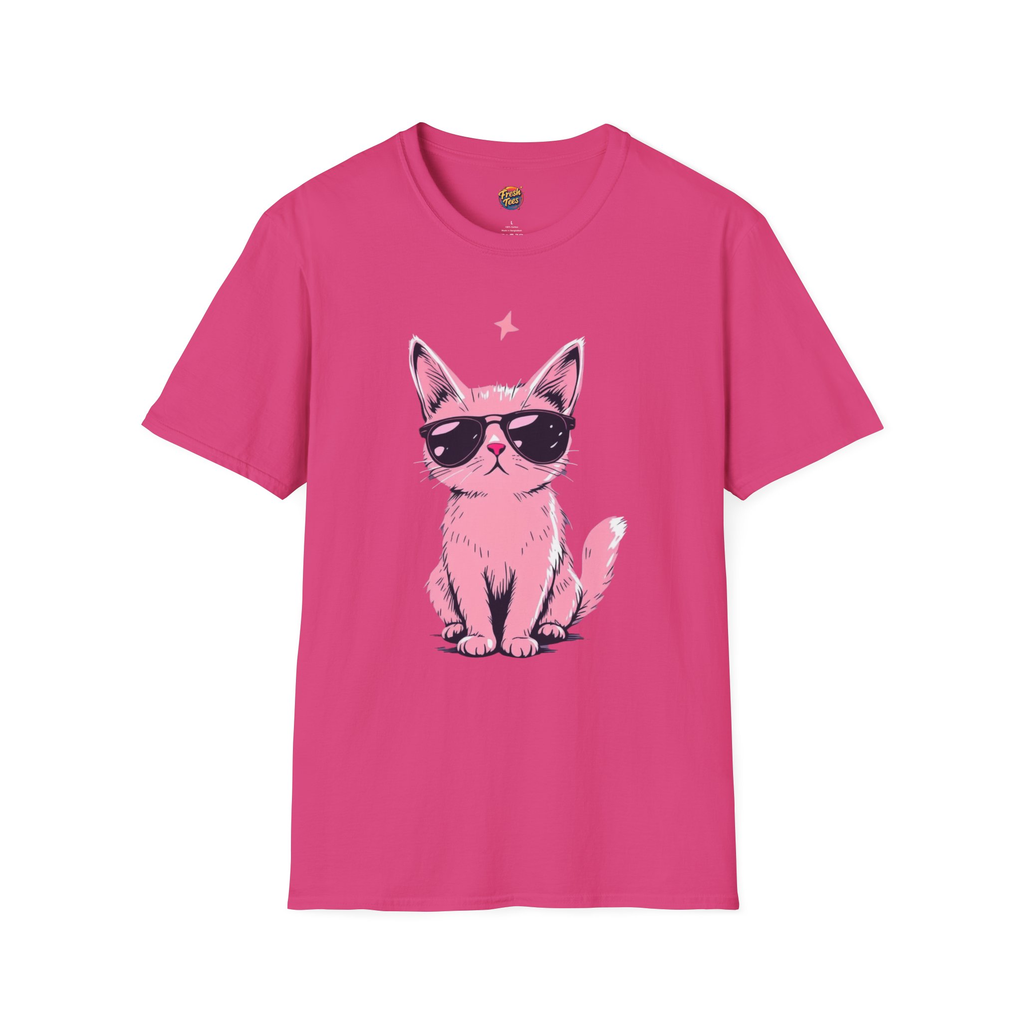 Cool Cat Unisex Softstyle T-Shirt - Image 29