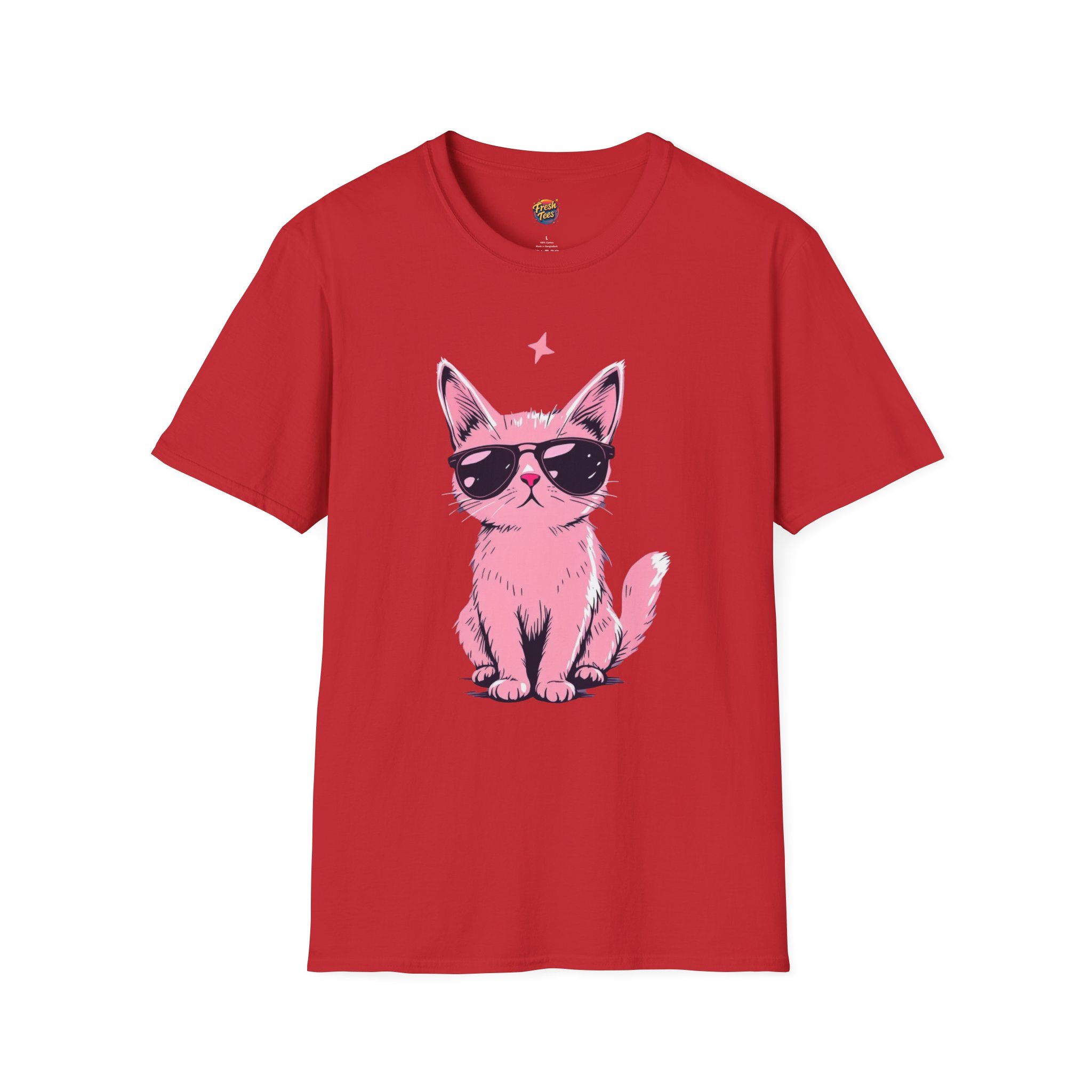 Cool Cat Unisex Softstyle T-Shirt - Image 33