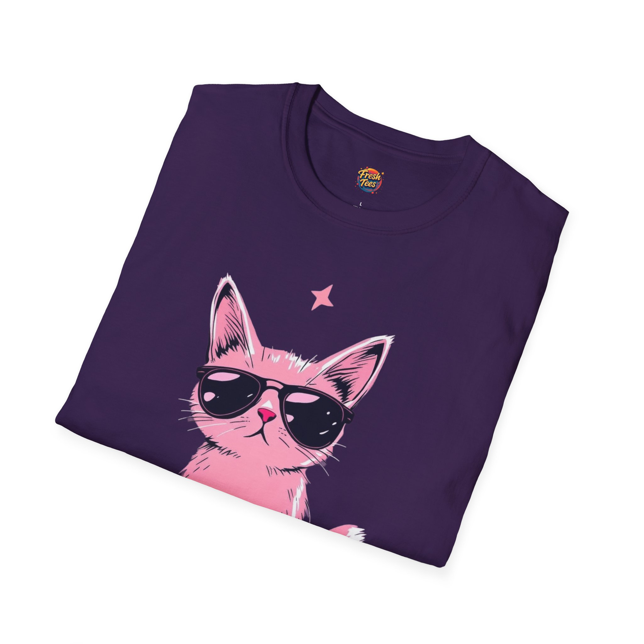 Cool Cat Unisex Softstyle T-Shirt - Image 24