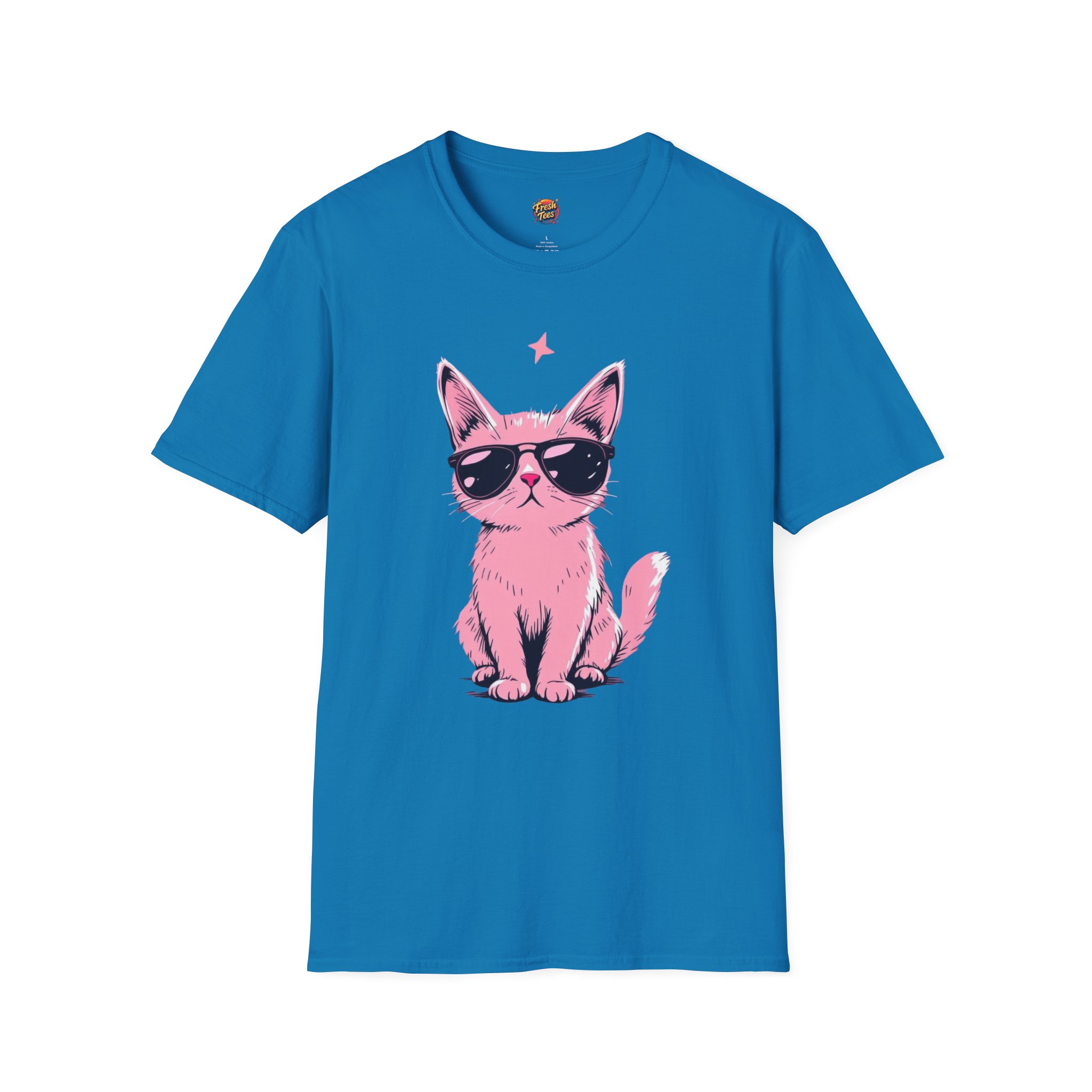 Cool Cat Unisex Softstyle T-Shirt - Image 17